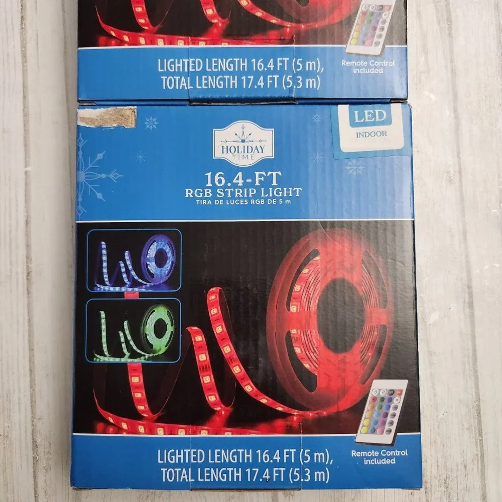 2X lot. RED Bright 12V 5M 16.4ft RGB 300 LED Flexible Strip light holiday time